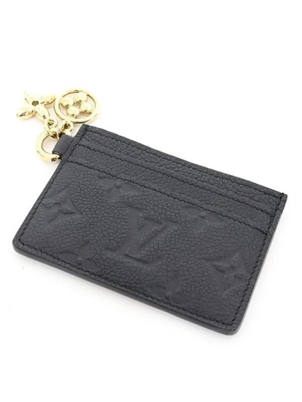 Louis Vuitton Card Holderlv Charm Monogramempreinte Noir Black